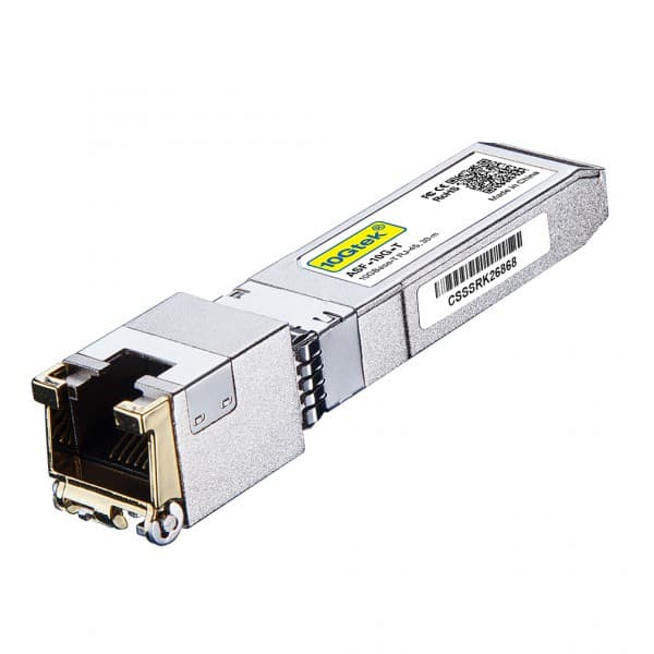 Transceiver SFP+ 10Gb Gigabit Ethernet RJ-45 CAT5/6/7 Cobre 80 Metros - para Aruba HPP -10Gtek marca 10Gtek - Transceiver Transceptores