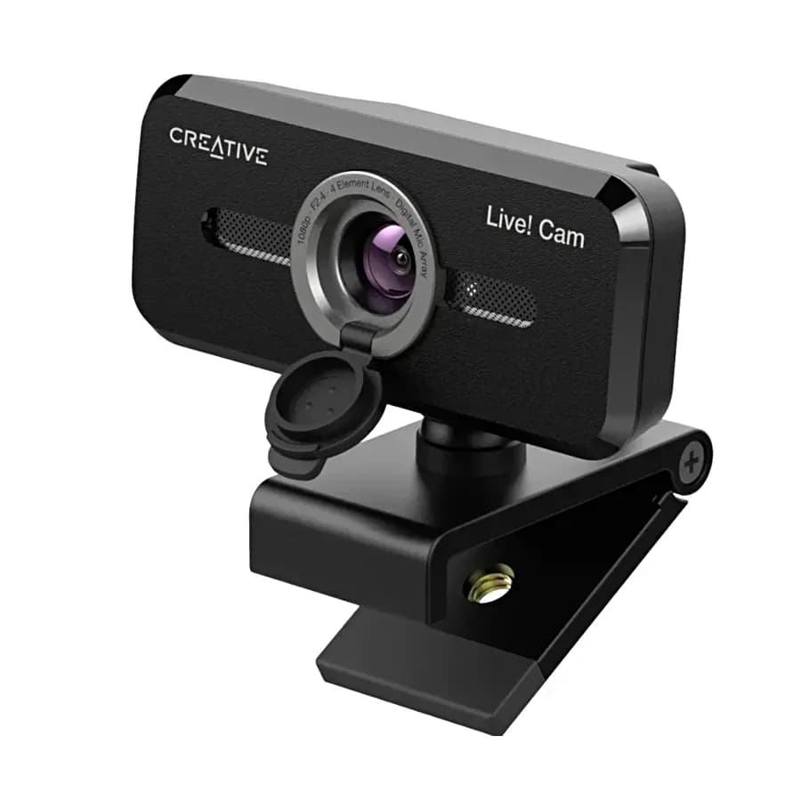 CAMARA CREATIVE LIVE! CAM SYNC V2 FHD 1080P /tapa Dual Microfono USB Negro marca Creative - Webcam Auriculares