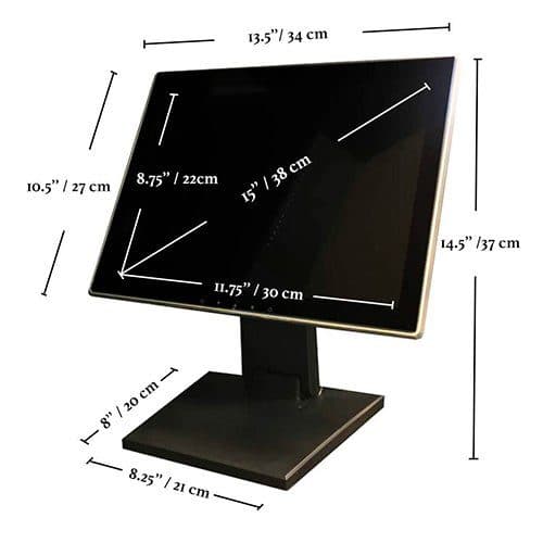Monitor Touch Screen 15¨ pantalla Táctil VGA/HDMI 1024x768 60HZ (BAD BOX EN REMATE) marca POS SYSTEM - Puntos de Venta POS