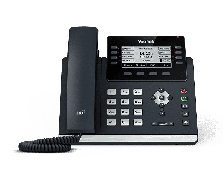 TELEFONO IP GERENCIAL YEALINK SIP-T43U, 12 CUENTAS VOIP, PANTALLA COLOR 3.7