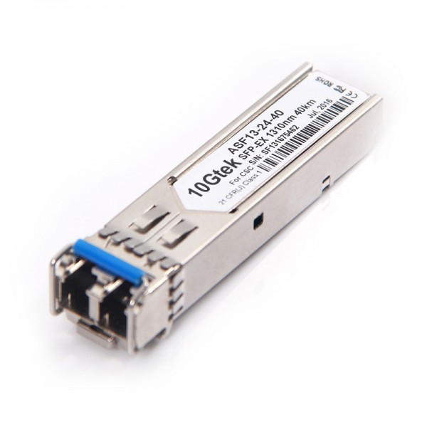 1.25G SFP Transceiver 1000Base-ZX, 1310nm monomodo Duplex LC, 40 Km - 10Gtek- para HP-Aruba