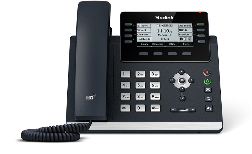 TELEFONO IP YEALINK GERENCIAL SIP-T43U 12 LINEAS LCD 3.7