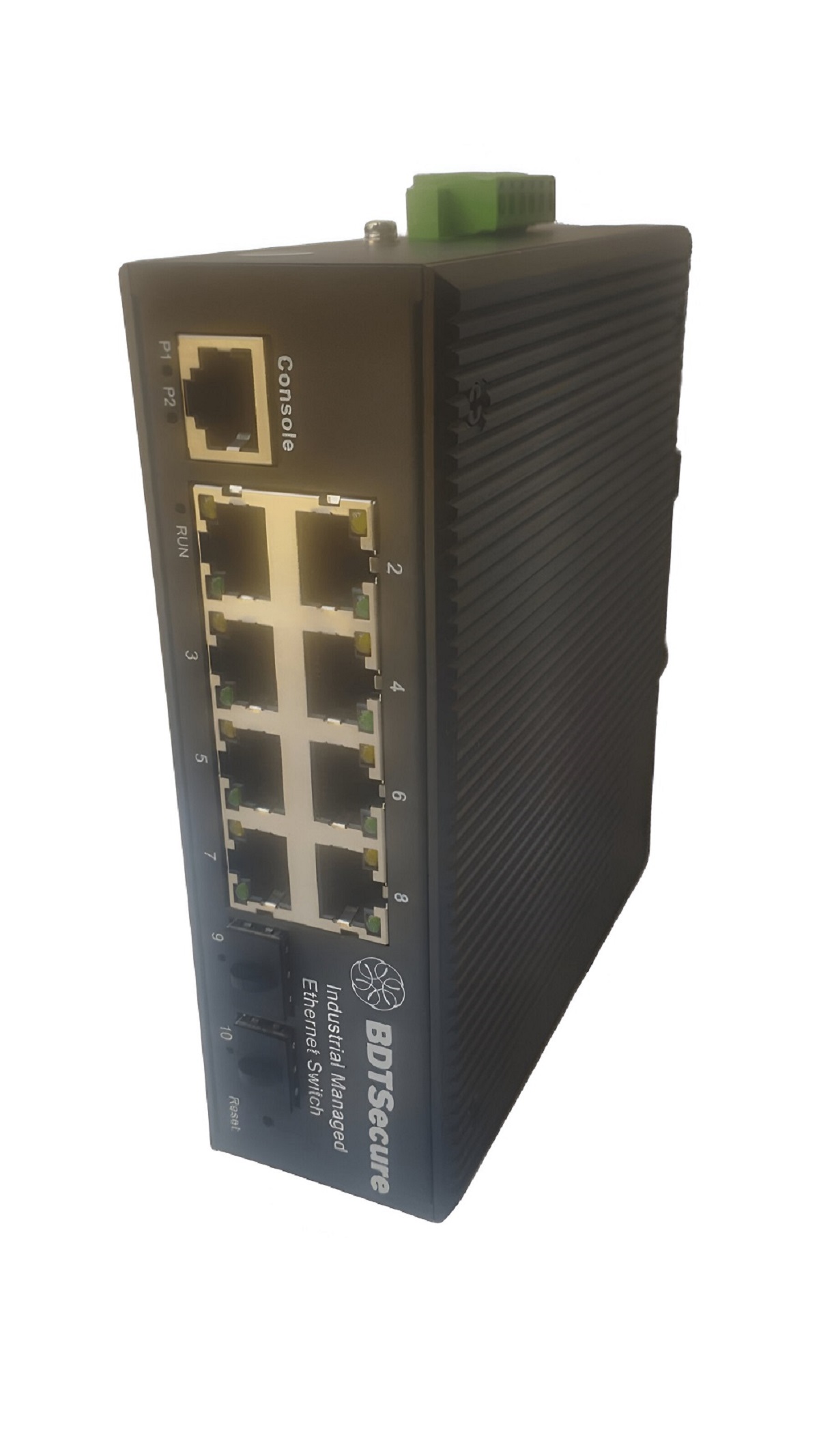 Switch Industrial administrable 8-Port 10/100/1000T L2 802.3at PoE + 2-Port 1000Base-X SFP 1GB - 28GSP-MS-SFP