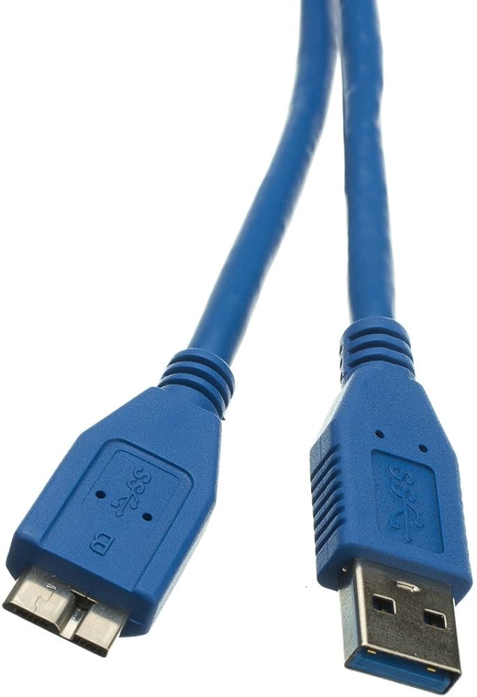 Cable Micro USB 3.0  a Micro Usb B Azul para SSD HDD Externo