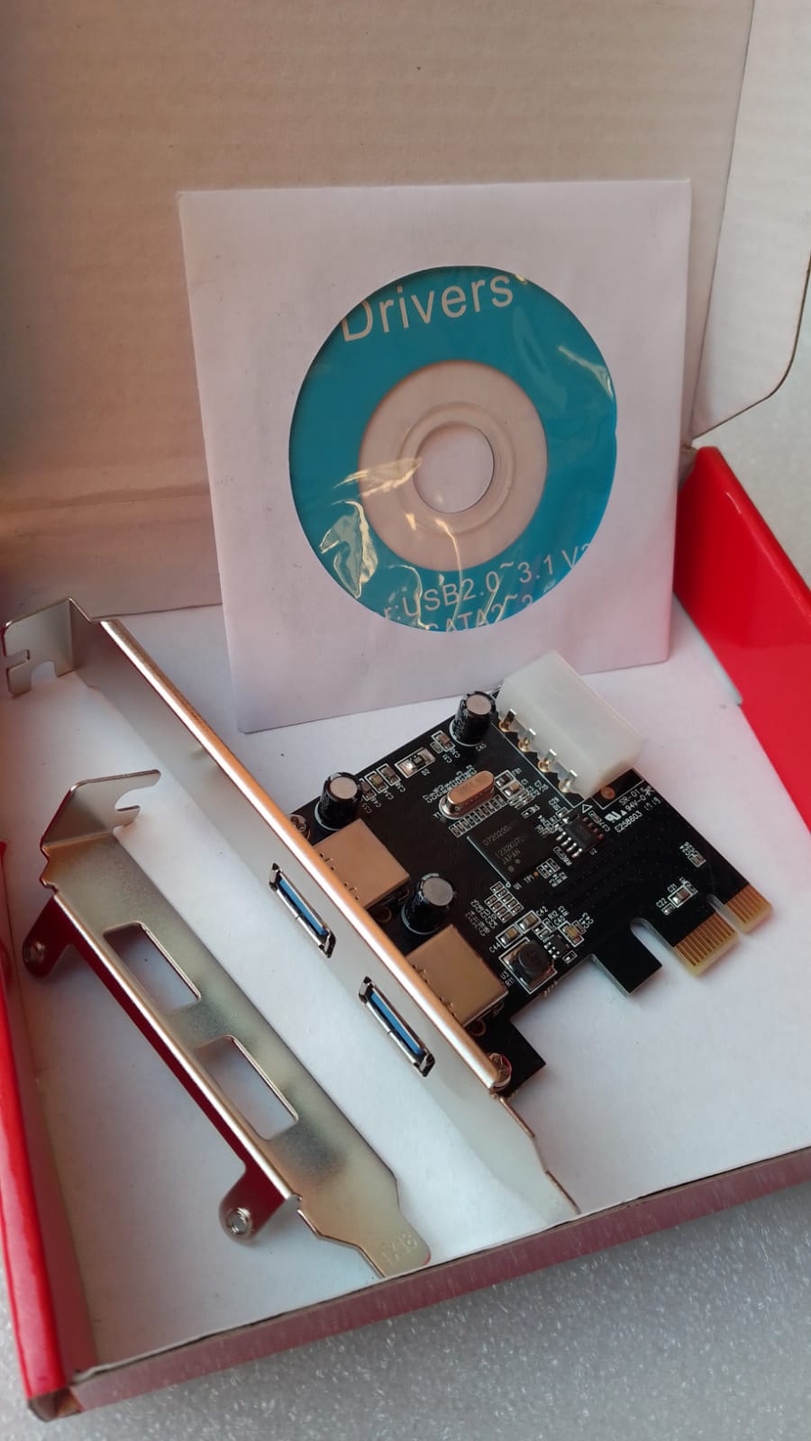 Tarjeta PCI Express de 2 puertos USB 3.0, Alto y Bajo Perfil